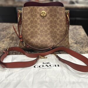 Coach Restored Willow Shoulder Bag In Signature Canvas